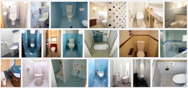 タイル張りのトイレ