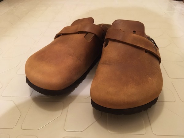サドルソープで洗ったビルケンシュトック ボストン