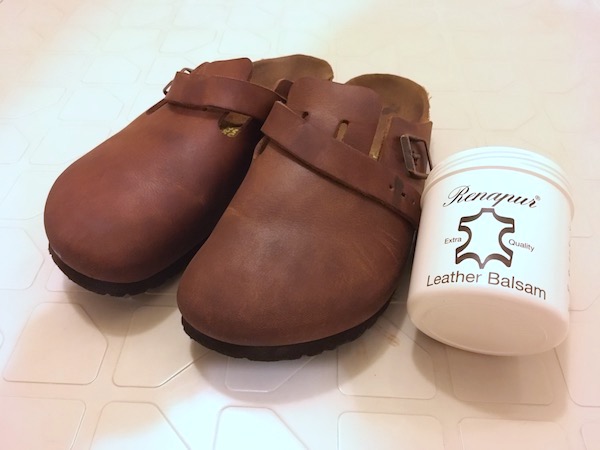 ラナパーを塗ったビルケンシュトック ボストン