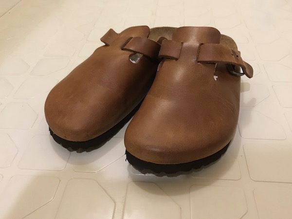 お店で磨いてもらったビルケンシュトック ボストン