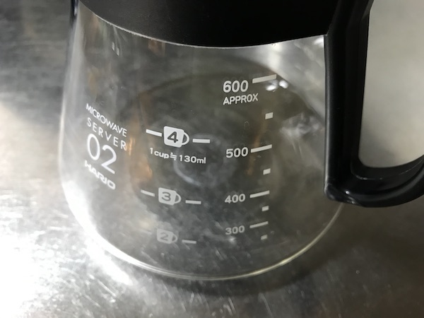 ハリオのコーヒーサーバ